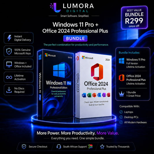 Windows 11 Pro + Microsoft Office 2024 Professional Plus Bundle